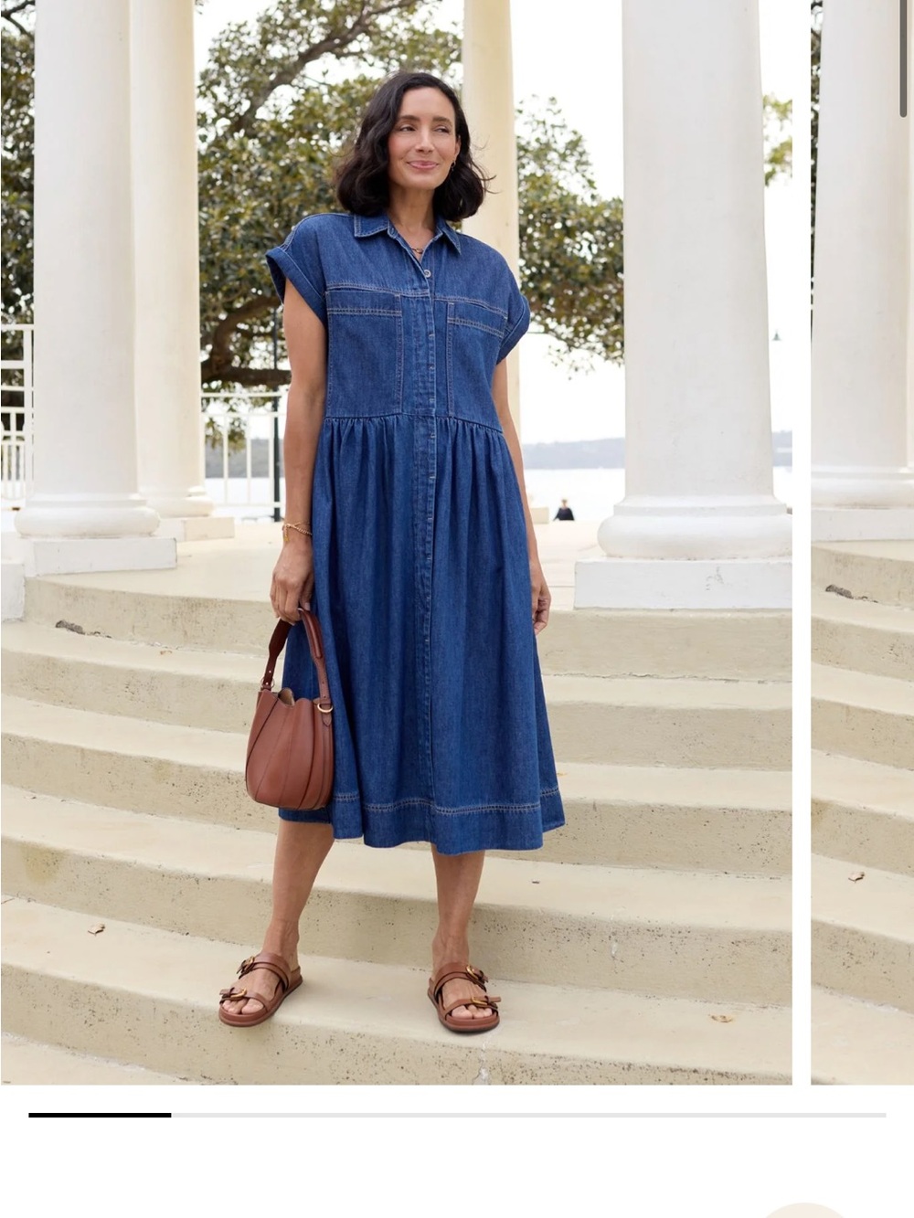 HARPER DENIM DRESS - MID BLUE
